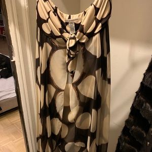 DVF STRAPLESS PRINTED MAXI
